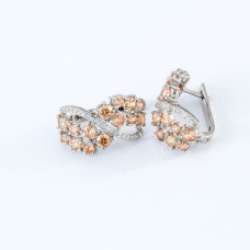 Срібні сережки з фіанітом 217CZ-7410