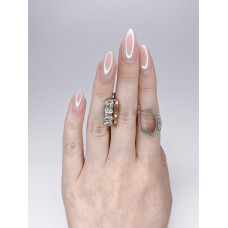 Срібні сережки з фіанітом Sunshine-10