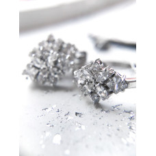 Срібні сережки з фіанітом 150CZ-10