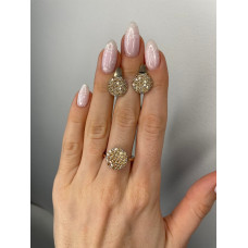 Срібні сережки з фіанітом Berry-74