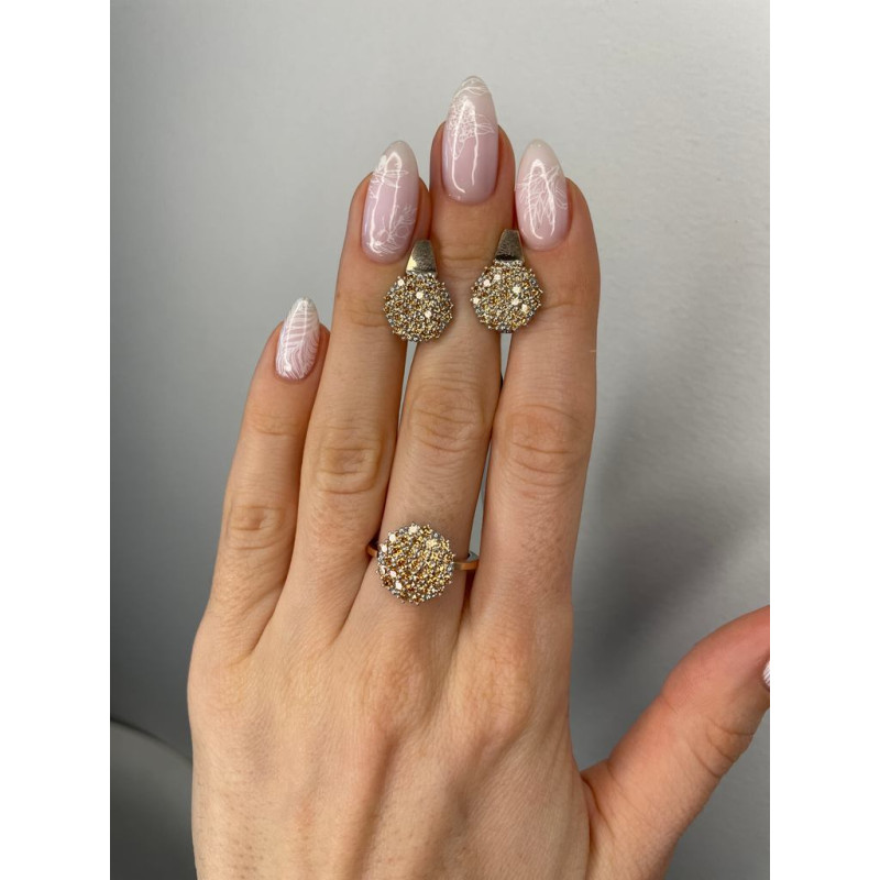 Срібні сережки з фіанітом Berry-74