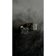 Срібні сережки з фіанітом S001-39