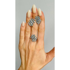 Срібні сережки з скай топазом 185-39