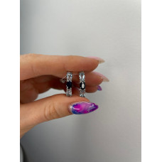 Срібні сережки з сапфіром та скай топазом 031-313910