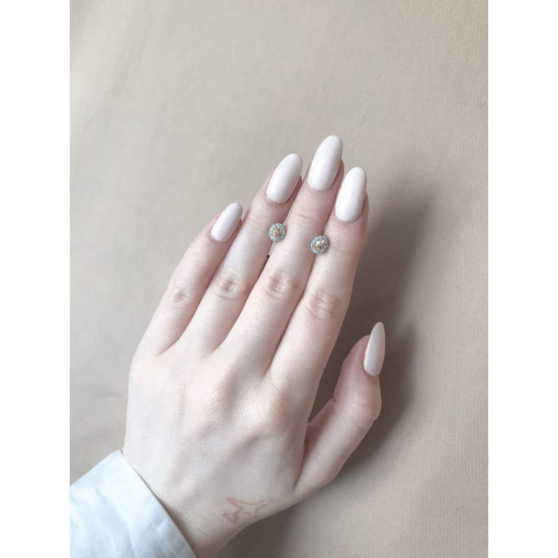 Срібні сережки з фіанітом 160CZ-7410 