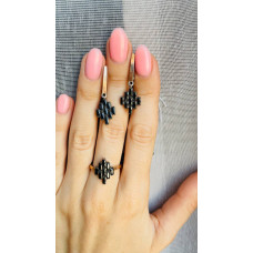 Срібні сережки з фіанітом Kript-20