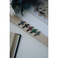 Срібний кулон з зеленим агатом 213-73