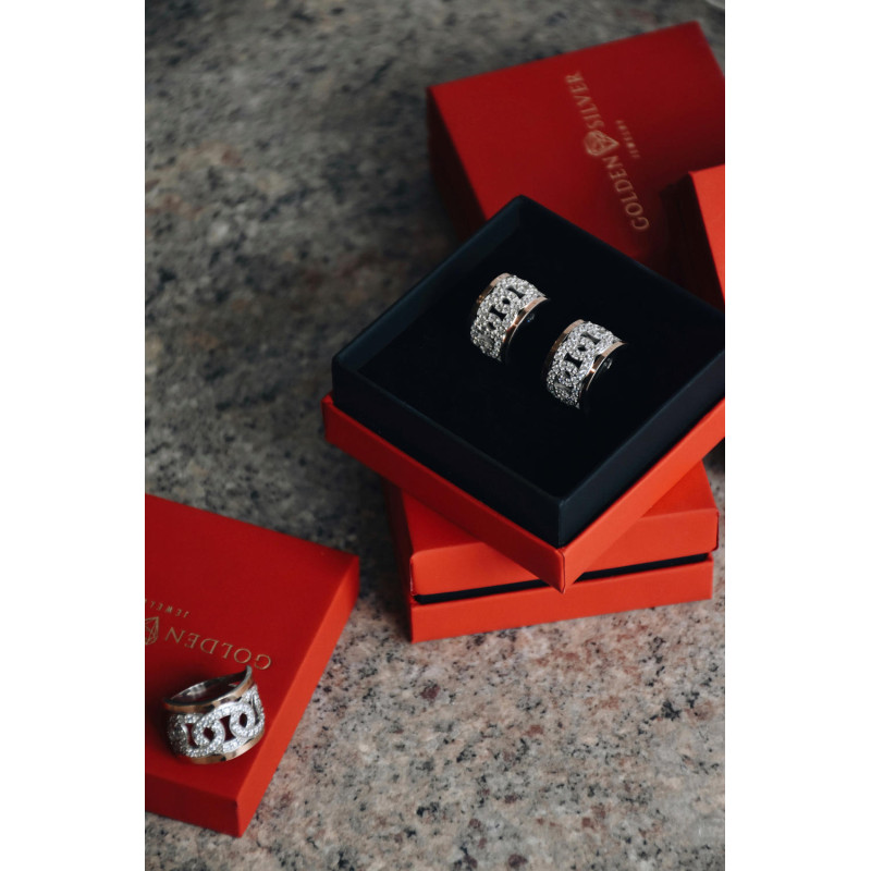 Срібна каблучка з фіанітом Adriana-10