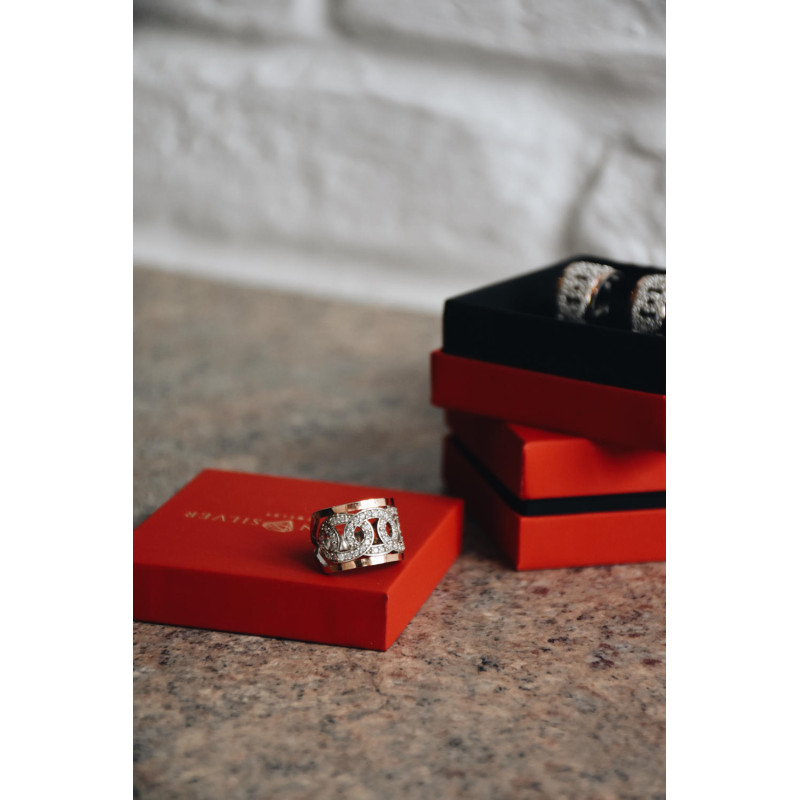 Срібна каблучка з фіанітом Adriana-10