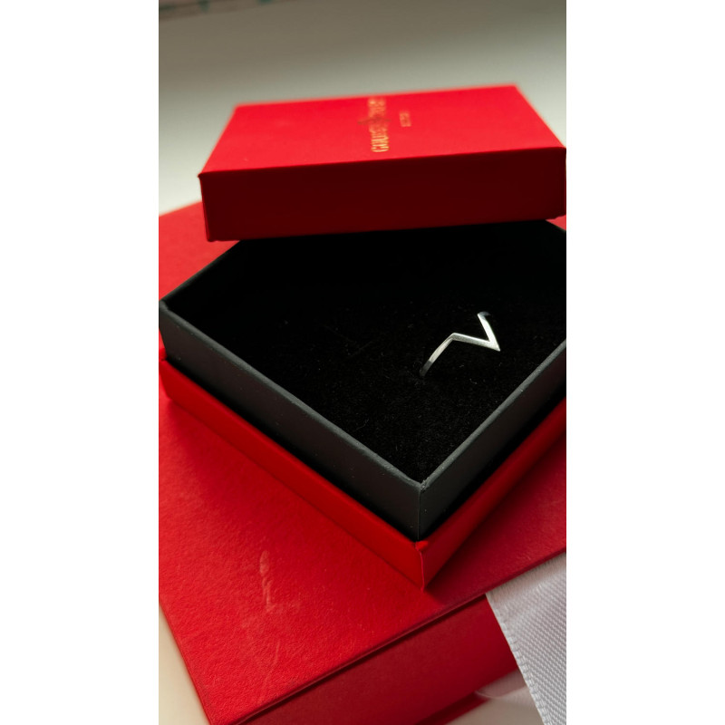 Silver ring minimalism S016
