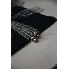 Срібні сережки з нано султанітом та фіанітом 014N-8210