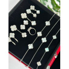 Срібні сережки з білим перламутром 00116-90