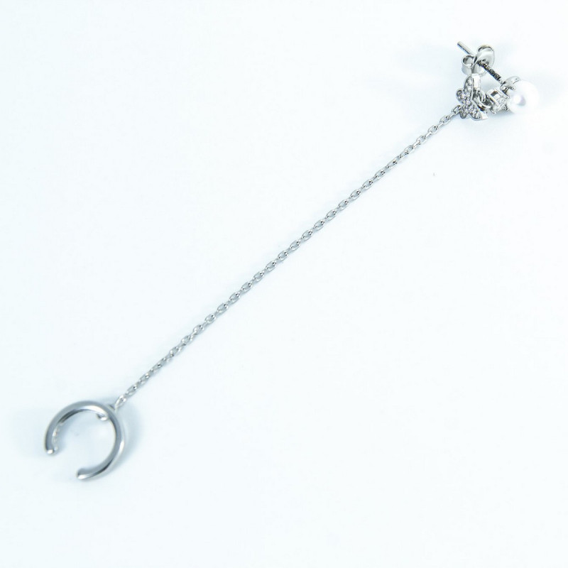 Срібні каффи зі вставками білої перлини 06-00001-9210 