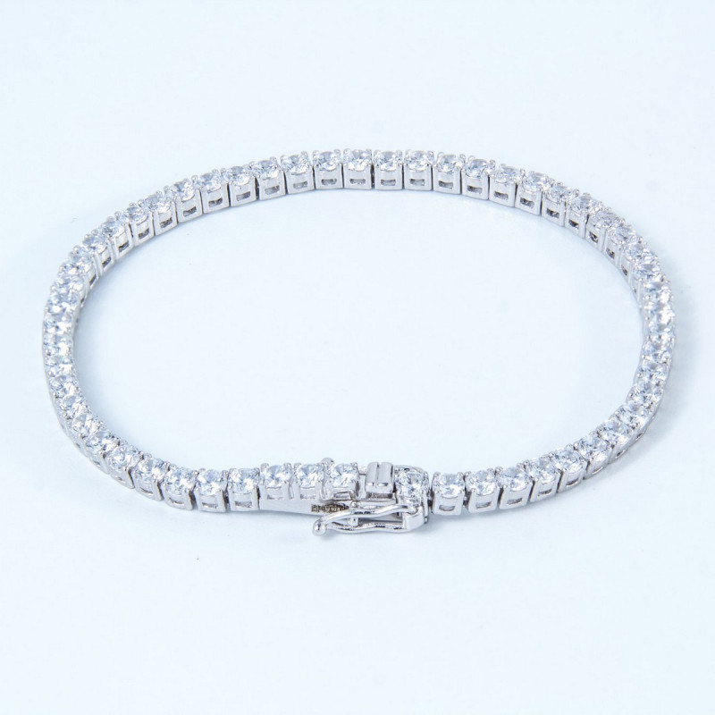 Срібний браслет зі вставками фіанітів 03-00008-10 