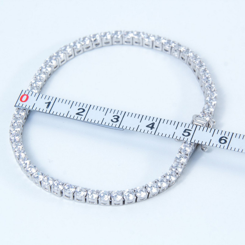 Срібний браслет зі вставками фіанітів 03-00008-10 