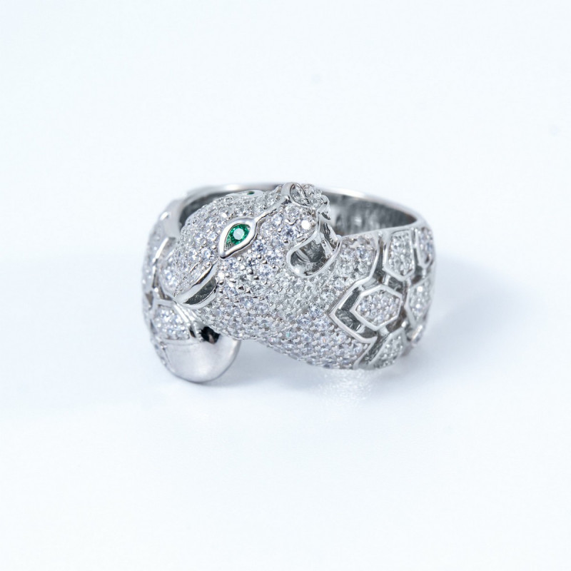 Срібна каблучка зі вставками фіанітів 01-00003-7110 