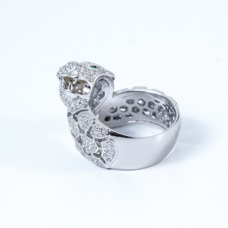 Срібна каблучка зі вставками фіанітів 01-00003-7110 