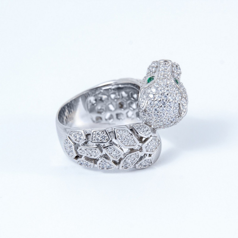 Срібна каблучка зі вставками фіанітів 01-00003-7110 