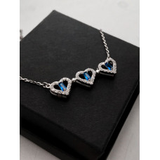 Срібне кольє з фіанітом S154-3910